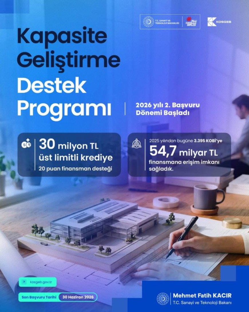 KOSGEB Kapasite Geliştirme Programı 2026 Yılı 2.Başvuru Dönemi Başladı