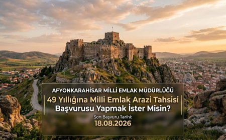 Afyonkarahisar Milli Emlak’tan 49 Yıllık Arazi Tahsisi İlanı
